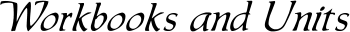 Workbooks and Units